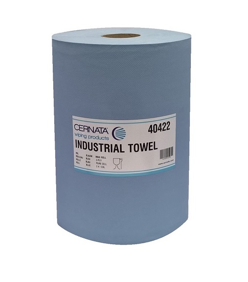 CERNATA Extra Wiper Roll 500 Sheets 3 Ply Blue